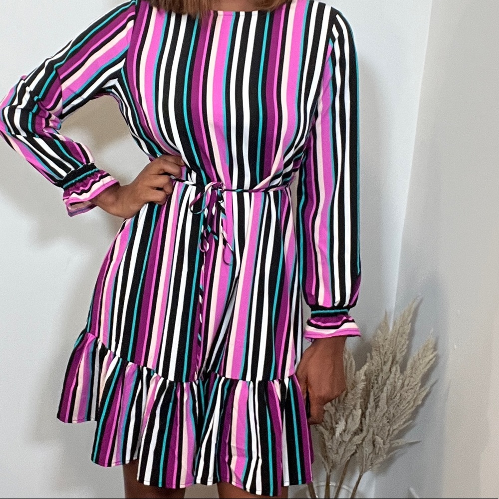 Multi color dress.